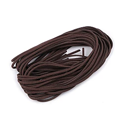 Imitation leather flat string width 3 mm - Darkbrown (10 Pieces)