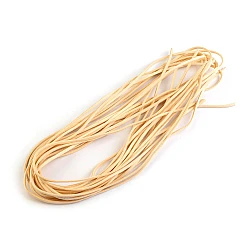 Imitation leather flat string width 3 mm - Cream (10 Pieces)