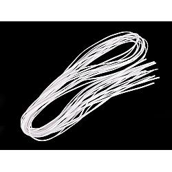 Imitation leather flat string width 3 mm - White (10 Pieces)