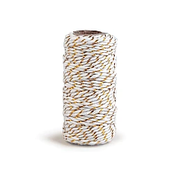Christmas twisted twine / string with lurex ø1.5 mm - White (1 Piece)