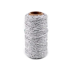Christmas twisted twine / string with lurex ø1.5 mm - Grey (1 Piece)