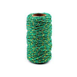 Christmas twisted twine / string with lurex ø1.5 mm - Green (1 Piece)