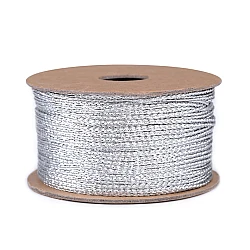 Christmas flat lurex string / cord width 1.2 mm - Silver (1 Piece)