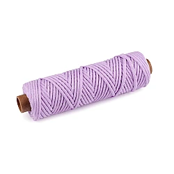 Cotton cord macrame ø3 mm, combing - Light violet (50 Meters)