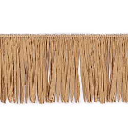 Natural raffia fringe width 12 cm - Natural brown (1 Meter)