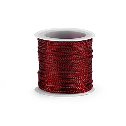 Christmas round metallic hollow string ø1 mm - Red (1 Piece)