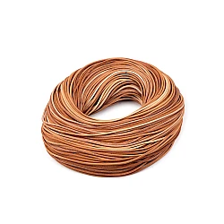 Flat leather strap width 2 mm - Brown light (1 Meter)