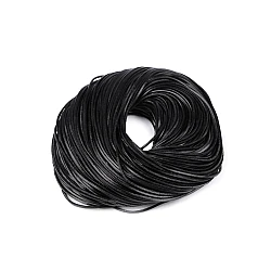 Flat leather strap width 2 mm - Black (1 Meter)