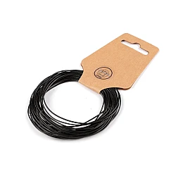 Leather cord / string ø1 mm - Black (5 Meters)