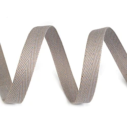 Herringbone twill tape width 10 mm - Lightgrey (50 Meters)
