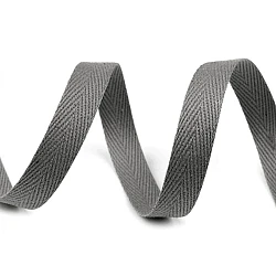 Herringbone twill tape width 10 mm - Grey (50 Meters)