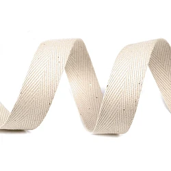 Herringbone twill tape width 18 mm - Ecru light (50 Meters)