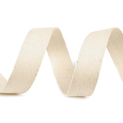 Herringbone twill tape width 16 mm - Ecru light (50 Meters)