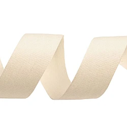 Cotton canvas ribbon width 35 mm - Ecru light (1 Meter)