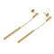 Stainless steel dangle earrings - Gold (1 Pair)