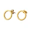 Stainless steel circle stud earrings - Gold (1 Pair)