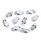 Clip on earring finding 10x18 mm - Platinum (10 Pieces)