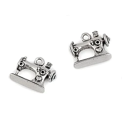 Metal charm sewing machine 13x16 mm - Platinum (4 Pieces)