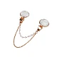 Brooch clip with rhinestones and faux pearls - Crystal (1 Piece)