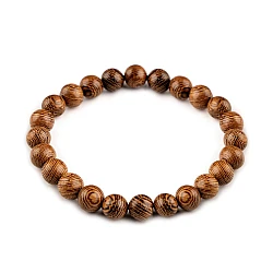 Wooden beads bracelet - Brown natural (1 Piece)
