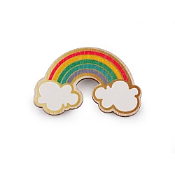 Wooden brooch fox, dog, sloth, racoon, unicorn - Multicolor (1 Piece)