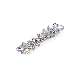 French hair clip with ab effect rhinestones - Crystal ab (1 Piece)