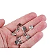 Metal charm heart 10x12 mm - Platinum (10 Pieces)