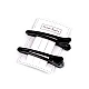 Alligator hair clip with teeth - Black (2 Pieces)