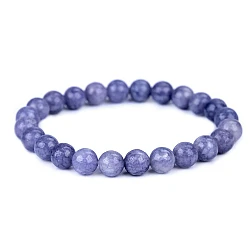 Bracelet made of minerals, quartz with sodalite - Violet lilac (1 Piece)