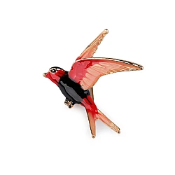 Brooch bird - Cinnabar red (1 Piece)
