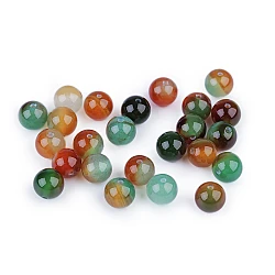 Mineral beads agate multicolor, colored ø8 mm - Agate multicolor (10 Pieces)