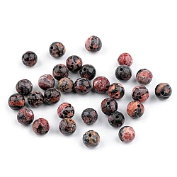 Mineral / gemstone beads leopard jasper ø6 mm - Jaspis leopard (60 Pieces)