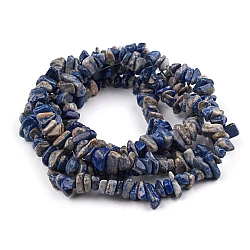 Mineral chip beads sodalite on nylon string - Sodalit (1 String)