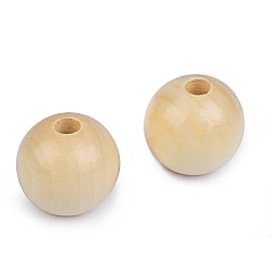 Large wood beads ø40 mm - Ivory (10 Pieces)