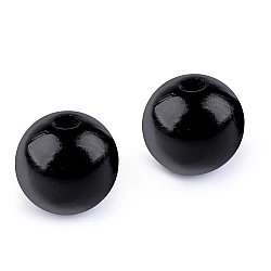 Large wood beads ø40 mm - Black (10 Pieces)