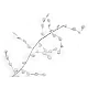 Crystal beads wire garland branch - Crystal (1 Piece)