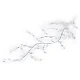 Crystal beads wire garland branch - Crystal (1 Piece)