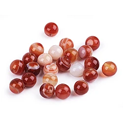 Mineral beads red agate ø8 mm - Agate (12 Pieces)