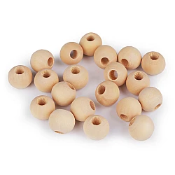 Unpainted wooden beads ø15 mm - Natural light (100 Pieces)