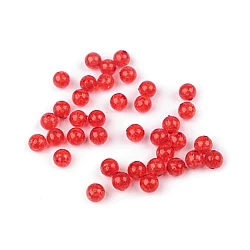 Cracked plastic beads ø8 mm - Red strawberry (30 Grams)
