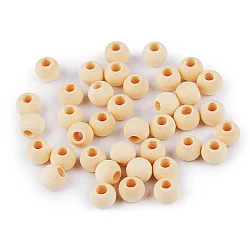 Unpainted wooden beads ø10 mm - Natural light (30 Grams)