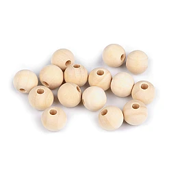 Unpainted wooden beads ø14 mm - Natural light (40 Pieces)