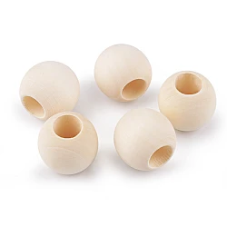 Unpainted wooden beads ø25 mm - Natural light (270 Pieces)