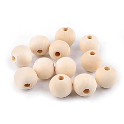 Unpainted wooden beads ø20 mm - Natural light (10 Pieces)