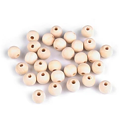 Unpainted wooden beads ø12 mm - Natural light (50 Pieces)