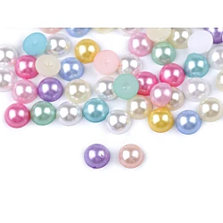 Half pearls / pearls to glue on ø9 mm - Pastel mix (10 Grams)