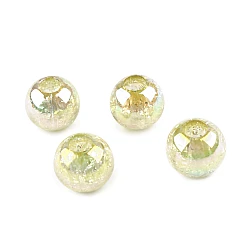 Plastic beads with ab effect ø20 mm - White yellow (4 Pieces)