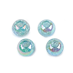 Plastic beads with ab effect ø20 mm - Turquoise light (4 Pieces)