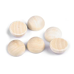 Half wooden beads / balls for diy craft ø30 mm - Natural light (6 Pieces)