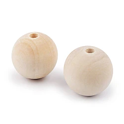 Large unfinished wooden beads ø40 mm - Natural light (4 Pieces)